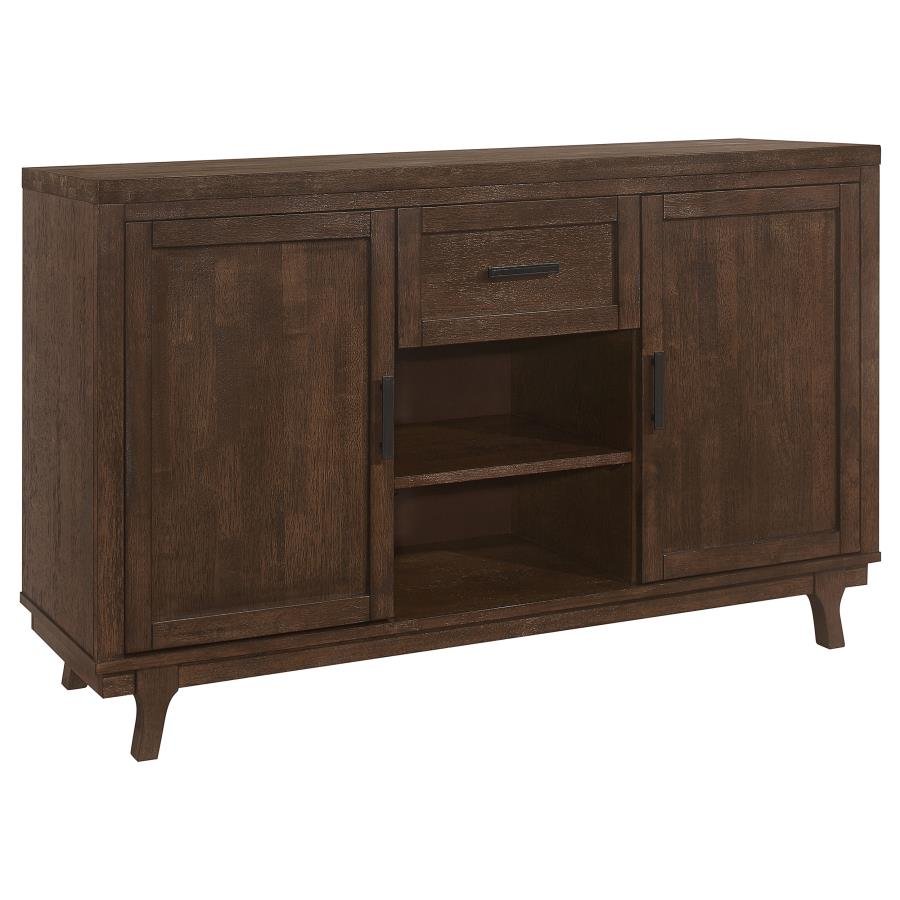 107595_02x900.jpg REYNOLDS 2-DOOR SIDEBOARD BUFFET STORAGE CABINET BROWN OAK - Image 1