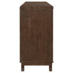REYNOLDS 2-DOOR SIDEBOARD BUFFET STORAGE CABINET BROWN OAK - Image 6