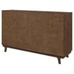 REYNOLDS 2-DOOR SIDEBOARD BUFFET STORAGE CABINET BROWN OAK - Image 9