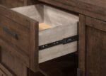 REYNOLDS 2-DOOR SIDEBOARD BUFFET STORAGE CABINET BROWN OAK - Image 12