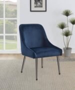 MAYETTE UPHOLSTERED DINING SIDE CHAIR BLUE (SET OF 2) - Image 2