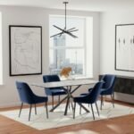 MAYETTE UPHOLSTERED DINING SIDE CHAIR BLUE (SET OF 2) - Image 12