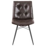 AIKEN UPHOLSTERED DINING SIDE CHAIR BROWN (SET OF 4) - Image 4