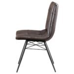 AIKEN UPHOLSTERED DINING SIDE CHAIR BROWN (SET OF 4) - Image 6