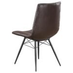 AIKEN UPHOLSTERED DINING SIDE CHAIR BROWN (SET OF 4) - Image 7