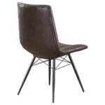 AIKEN UPHOLSTERED DINING SIDE CHAIR BROWN (SET OF 4) - Image 9