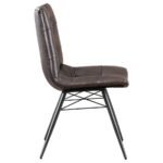 AIKEN UPHOLSTERED DINING SIDE CHAIR BROWN (SET OF 4) - Image 10