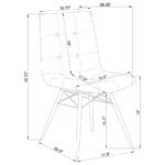 AIKEN UPHOLSTERED DINING SIDE CHAIR BROWN (SET OF 4) - Image 11
