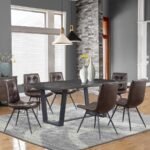 AIKEN UPHOLSTERED DINING SIDE CHAIR BROWN (SET OF 4) - Image 12