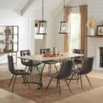 AIKEN UPHOLSTERED DINING SIDE CHAIR BROWN (SET OF 4) - Image 13