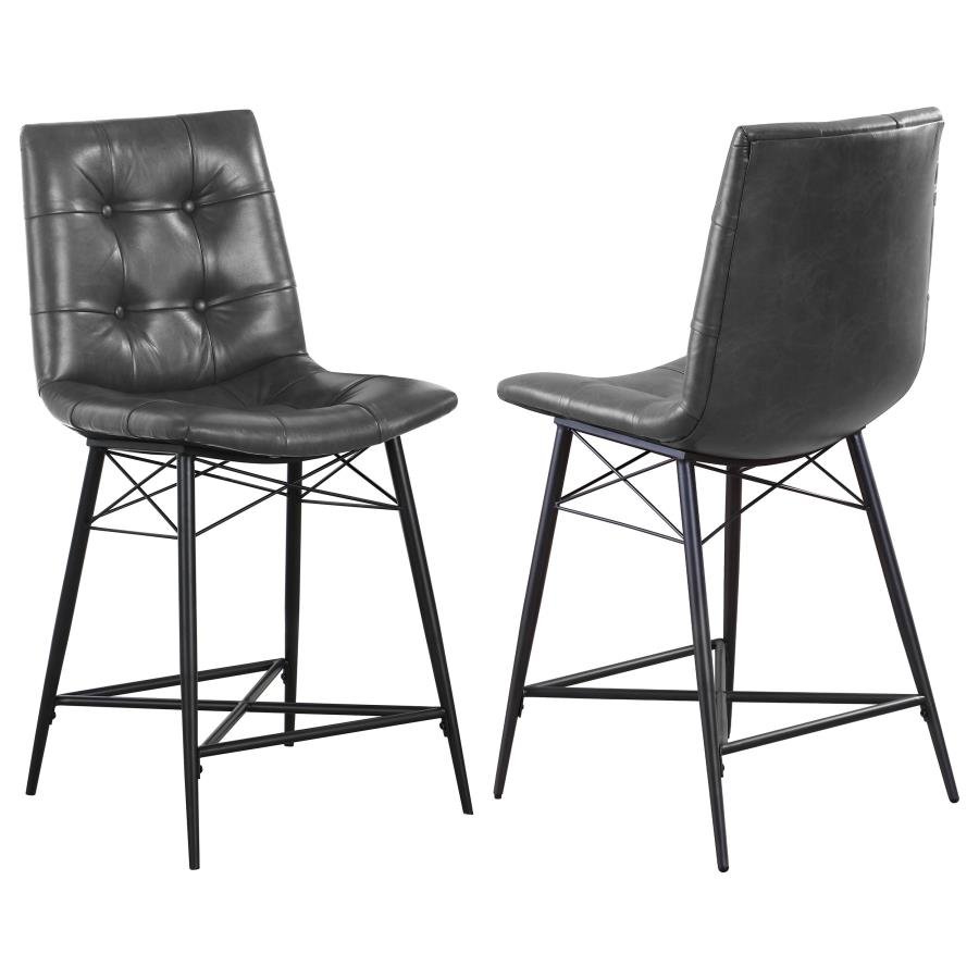 107859_001x900.jpg AIKEN UPHOLSTERED TUFTED COUNTER CHAIR CHARCOAL (SET OF 2) - Image 1