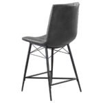 AIKEN UPHOLSTERED TUFTED COUNTER CHAIR CHARCOAL (SET OF 2) - Image 7