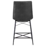 AIKEN UPHOLSTERED TUFTED COUNTER CHAIR CHARCOAL (SET OF 2) - Image 8