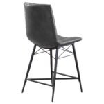 AIKEN UPHOLSTERED TUFTED COUNTER CHAIR CHARCOAL (SET OF 2) - Image 9