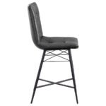 AIKEN UPHOLSTERED TUFTED COUNTER CHAIR CHARCOAL (SET OF 2) - Image 10