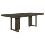 KELLY RECTANGULAR 87-INCH WOOD DINING TABLE DARK GREY