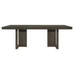 KELLY RECTANGULAR 87-INCH WOOD DINING TABLE DARK GREY - Image 3