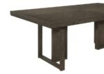 KELLY RECTANGULAR 87-INCH WOOD DINING TABLE DARK GREY - Image 6