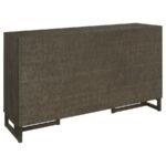 KELLY 3-DRAWER STORAGE DINING SIDEBOARD BUFFET DARK GREY - Image 5