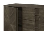 KELLY 3-DRAWER STORAGE DINING SIDEBOARD BUFFET DARK GREY - Image 7