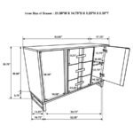 KELLY 3-DRAWER STORAGE DINING SIDEBOARD BUFFET DARK GREY - Image 10