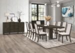 KELLY 3-DRAWER STORAGE DINING SIDEBOARD BUFFET DARK GREY - Image 11