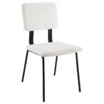 CALLA FABRIC UPHOLSTERED DINING SIDE CHAIR WHITE (SET OF 2) - Image 3