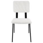 CALLA FABRIC UPHOLSTERED DINING SIDE CHAIR WHITE (SET OF 2) - Image 4