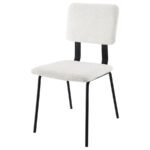 CALLA FABRIC UPHOLSTERED DINING SIDE CHAIR WHITE (SET OF 2) - Image 5