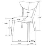 ALFREDO 5-PIECE BUTTERFLY LEAF DINING SET NATURAL WALNUT - Image 13