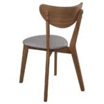 ALFREDO 6-PIECE BUTTERFLY LEAF DINING SET NATURAL WALNUT - Image 8