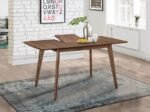 ALFREDO 63-INCH EXTENSION LEAF DINING TABLE NATURAL WALNUT - Image 2