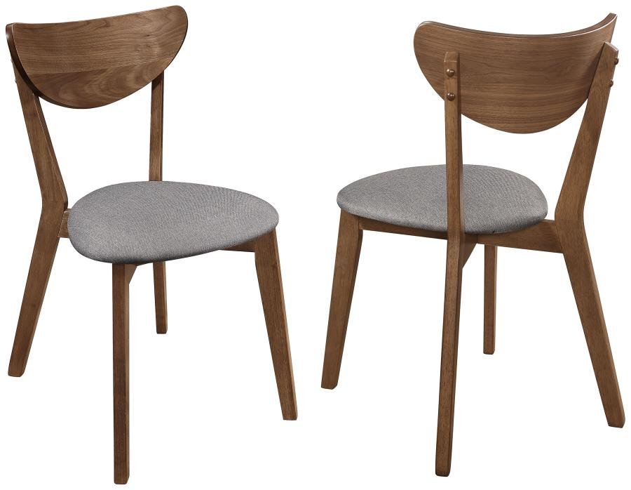 108082_001x900.jpg ALFREDO DINING SIDE CHAIR GREY AND NATURAL WALNUT (SET OF 2) - Image 1