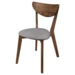 ALFREDO DINING SIDE CHAIR GREY AND NATURAL WALNUT (SET OF 2) - Image 5