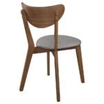 ALFREDO DINING SIDE CHAIR GREY AND NATURAL WALNUT (SET OF 2) - Image 8