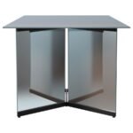EMERY 76-INCH RECTANGULAR MIRRORED DINING TABLE SILVER - Image 5