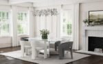 EMERY 76-INCH RECTANGULAR MIRRORED DINING TABLE SILVER - Image 11