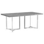 STERLING 72-INCH RECTANGULAR DINING TABLE GREY FAUX MARBLE