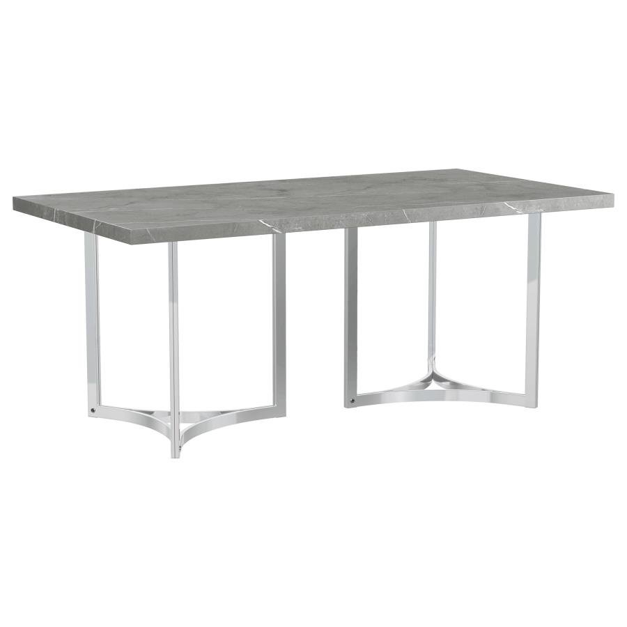 108121_02x900.jpg STERLING 72-INCH RECTANGULAR DINING TABLE GREY FAUX MARBLE - Image 1