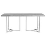 STERLING 72-INCH RECTANGULAR DINING TABLE GREY FAUX MARBLE - Image 3