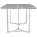 STERLING 72-INCH RECTANGULAR DINING TABLE GREY FAUX MARBLE - Image 5
