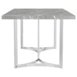 STERLING 72-INCH RECTANGULAR DINING TABLE GREY FAUX MARBLE - Image 7
