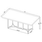 STERLING 72-INCH RECTANGULAR DINING TABLE GREY FAUX MARBLE - Image 9