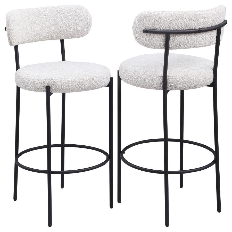 108189_001x900.jpg VIOLA BOUCLE UPHOLSTERED BAR CHAIR CREAM (SET OF 2) - Image 1