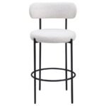 VIOLA BOUCLE UPHOLSTERED BAR CHAIR CREAM (SET OF 2) - Image 4