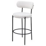VIOLA BOUCLE UPHOLSTERED BAR CHAIR CREAM (SET OF 2) - Image 5
