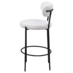 VIOLA BOUCLE UPHOLSTERED BAR CHAIR CREAM (SET OF 2) - Image 6