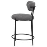 VIOLA BOUCLE UPHOLSTERED COUNTER CHAIR GREY (SET OF 2) - Image 6