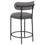 VIOLA BOUCLE UPHOLSTERED COUNTER CHAIR GREY (SET OF 2) - Image 7