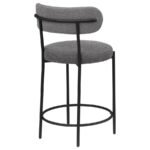VIOLA BOUCLE UPHOLSTERED COUNTER CHAIR GREY (SET OF 2) - Image 8